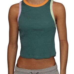 Wild Fable Multicolor Ribbed Tank Top Size M